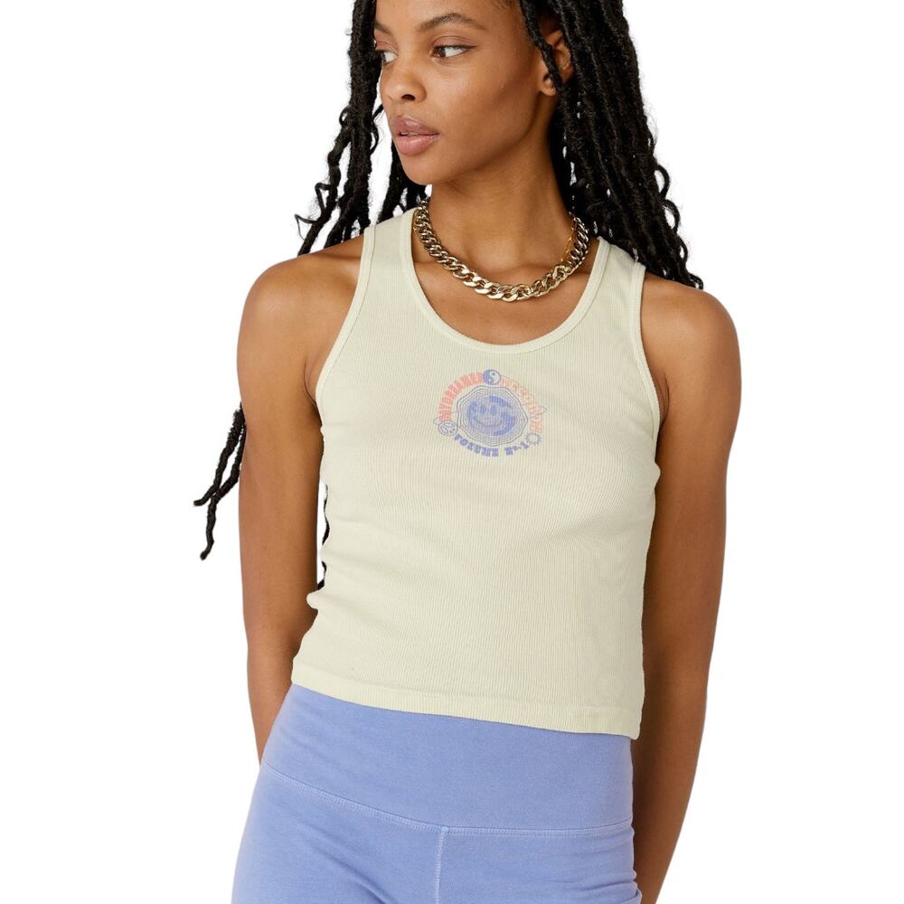 Daydreamer Records Ribbed Tank XS Green Mist Band Graphic Grunge Casual